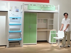 Căn phòng sinh viên ổn định, mạnh mẽ, linh hoạt và an ninh cao giường dưới bàn