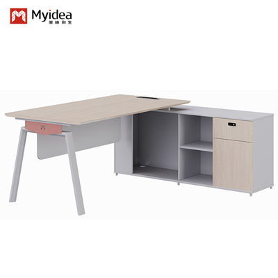 Hỗ trợ tùy biến Phô Sơn nhà máy Myidea hiện đại 4 người đồ nội thất văn phòng Bàn làm việc với chân kim loại, nhân viên điều hành hiện đại văn phòng bàn làm việc