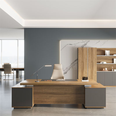 Mua Walnut Color Quản lý hiện đại Bàn văn phòng đồ nội thất thương mại Hỗ trợ tùy chỉnh online manufacture