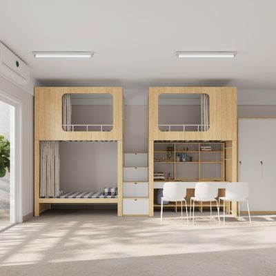 Mua Bunk Bed With Storage Cabinet gỗ 4600 X 900 X 2400mm Hỗ trợ tùy chỉnh online manufacture