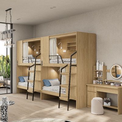 Mua Nhà trọ-Sẵn sàng hoàn toàn bao bọc căn hộ hiện đại giường gỗ và cầu thang chân thép hỗ trợ tùy chỉnh online manufacture