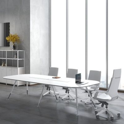 Mua Hỗ trợ tùy biến Bàn hội nghị kim loại trắng tuyết hiện đại với 36 lựa chọn màu sắc 3000 * 1400 * 760 / 3600 * 1500 * 760 online manufacture