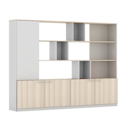Nordic Oak Color File Cabinet Upper Display Cabinet