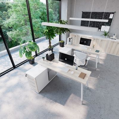Mua Thiết kế đơn giản hóa Bàn văn phòng đơn với tủ lưu trữ để tùy chỉnh hỗ trợ đồ nội thất thương mại online manufacture