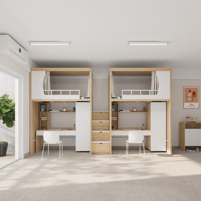 Mua Chỗ giường gấp đôi bằng sắt có thể tùy chỉnh với chiều rộng bằng nhau trên cùng và dưới cùng phòng ngủ trường học Phòng ký túc xá Phòng nội thất online manufacture