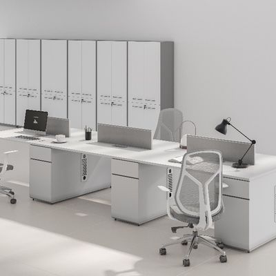 Mua Hỗ trợ tùy biến Văn phòng hiện đại 4 người Bàn làm việc thiết kế hiện đại Đồ nội thất bảng MFC bền online manufacture