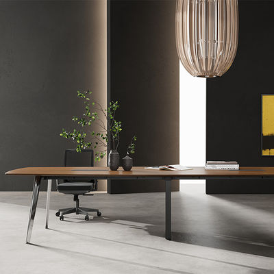 Mua Hỗ trợ tùy biến Thiết kế hiện đại Dark Wood Grain Conference Table With Cold-Rolled Steel Legs Office Furniture for Meeting & Negotiation Rooms Hỗ trợ tùy chỉnh Thiết kế hiện đại Dark Wood Grain Conference Table With Cold-Rolled Steel Legs Office Furniture For Meeting & Negotiation Rooms online manufacture
