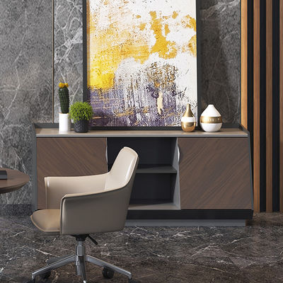 Mua Hỗ trợ tùy chỉnh Dark Panel Irregular Tea Water Station với tủ lưu trữ và cửa trượt cho bàn tiếp tân cho tòa nhà văn phòng online manufacture