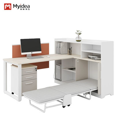 Mua Văn phòng đương đại bàn làm việc cho một người đồ nội thất kết hợp thép và gỗ hiện đại giường ngủ gấp có thể lưu trữ cho sử dụng văn phòng hỗ trợ tùy chỉnh online manufacture