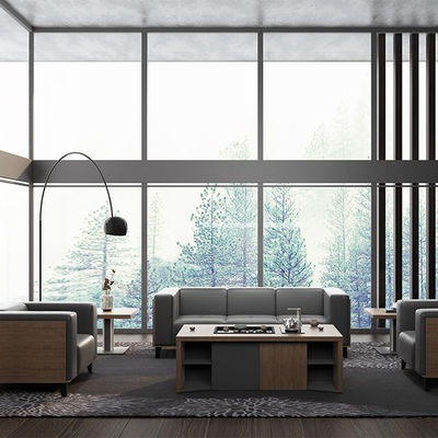 Mua Thép cơ sở hiện đại tối giản mô-đun kết hợp da ghế sofa thiết lập cho khu vực nghỉ ngơi Công ty tiếp tân và đàm phán online manufacture