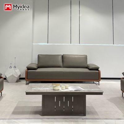 Mua Foshan Office Sofa, Leather Business Lounge, VIP Reception Room, Simple và Modern Boss Sofa, Coffee Table Combination online manufacture
