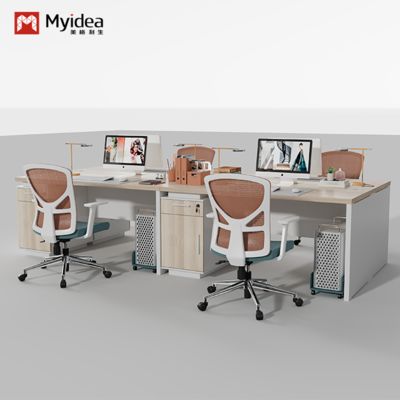 Mua Văn phòng văn phòng nhân viên mới kết hợp bàn và ghế, đơn giản và hiện đại, bàn làm việc bàn máy tính bàn 4/6/2, bàn đôi 4 người online manufacture