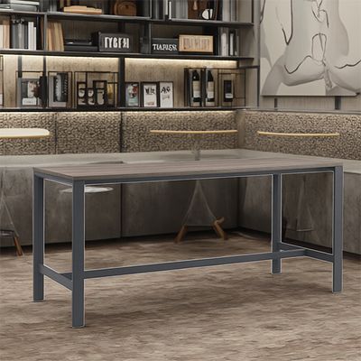 Light Industrial Style Office Reception Long Coffee Table, Simple And Practical Tea Cabinet, Storage And Multifunctional Tea Table