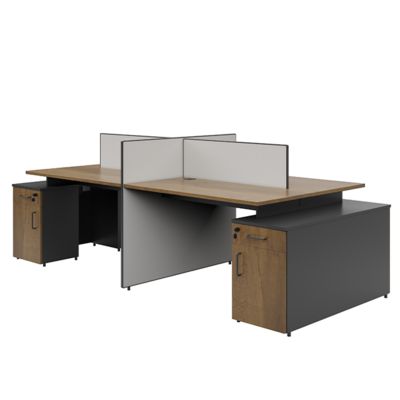 Staff Desk Facing Two Or More People With Screen, Staff Computer Desk