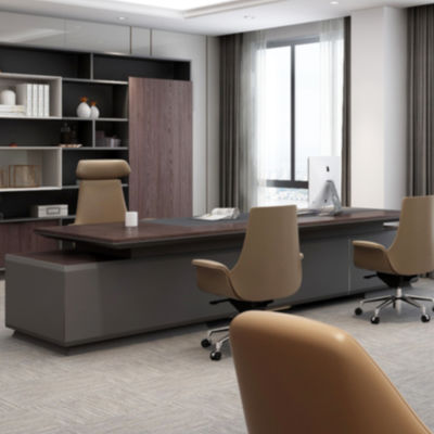 Office Desk, Boss'S Desk, Simple Modern Large Shift Desk, Office Desk And Chair Combination, Light Luxury High-End CEO Manager'S Desk