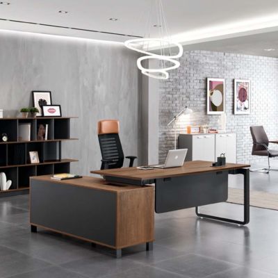 Mua Tùy chỉnh Bàn làm việc văn phòng một người hiện đại, thanh lịch với mặt bàn lớn dành cho Trưởng phòng online manufacture