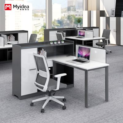 Mua Bàn văn phòng hình chữ L tối giản hiện đại để lưu trữ, Bàn máy tính thực tế, Bàn màn hình nhân viên một mặt online manufacture