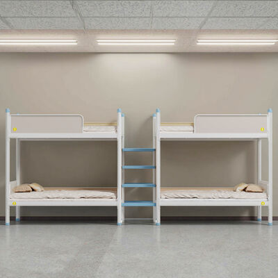 Thickened Four Person Bed, School Dormitory, Stable Bunk Beds for Students, Step Ladder, Multi Person Employee Dormitory Bed