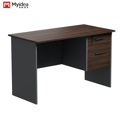 Double-Drawer Wood Desk with Storage Wall Cabinet for Apartment Dormitory Factory wholesale