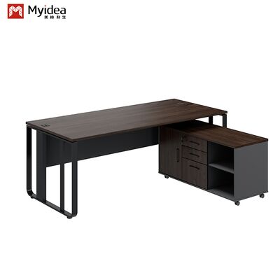 Mua Bàn điều hành của một ông chủ sang trọng hiện đại với thiết kế chân thép và phòng lưu trữ phụ cho tòa nhà văn phòng online manufacture