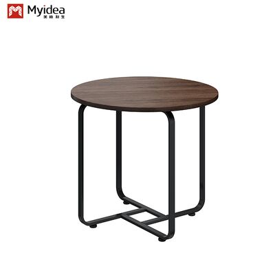 Simple Style Wood Coffee Table and Negotiation Table with Steel Feet and Plates Eco-Friendly Commercial Furniture manufacture