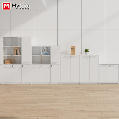 Mua Tủ hồ sơ văn phòng trắng, tủ gỗ cao thấp tủ lưu trữ, phù hợp với văn phòng, phòng hội nghị, phòng tiếp tân online manufacture
