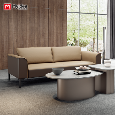 Mua Văn phòng Modern Reception Sofa Aluminum Alloy Steel Foot Support Leather Sofa High-density Sponge Negotiation Reception online manufacture