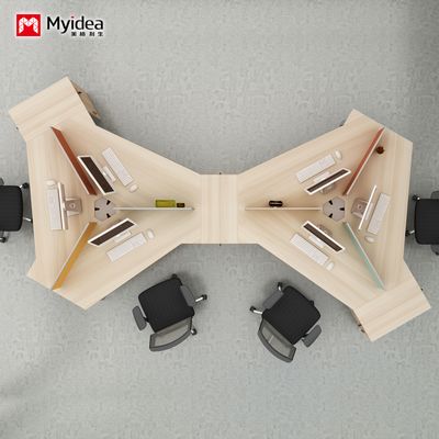 Thiết kế tùy chỉnh, cảm giác về văn phòng công ty, bàn kế toán và tài chính, bàn nhân viên, bàn kết hợp không đều