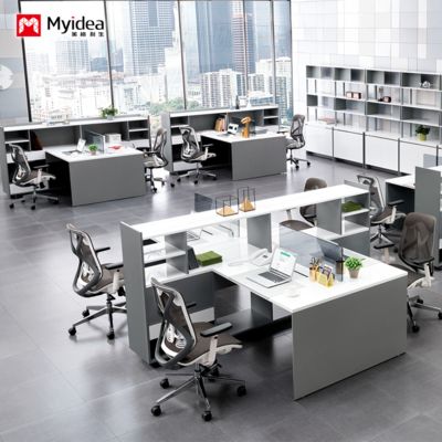 bàn làm việc lưu trữ dung lượng lớn tùy chỉnh có tủ, thiết kế bàn máy tính văn phòng 2 người 4 người, vách ngăn, bàn nhân viên