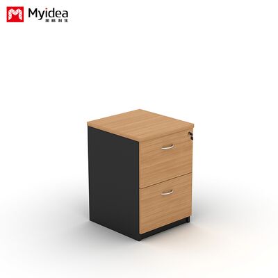 Sự kết hợp tùy chỉnh Tủ cố định có thể khóa cho văn phòng, Tủ thấp cạnh bàn đơn giản với ngăn kéo để lưu trữ các mặt hàng