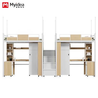 Bàn và Giường, Không gian lưu trữ lớn, Mặt bàn dày, Đinh tròn, Cạnh kín để lưu trữ, Cầu thang và Lan can cao