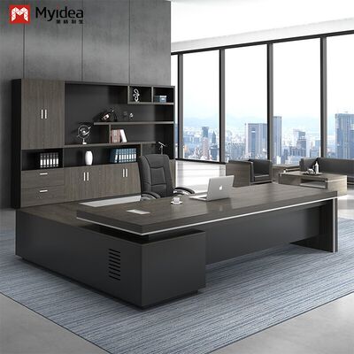 Bàn máy tính điều hành có hình chữ L thân thiện với môi trường hiện đại với phòng lưu trữ có dung lượng lớn